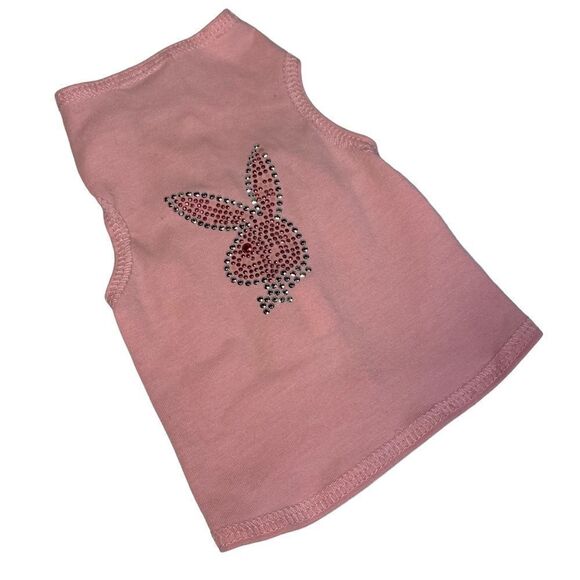 PLAYBOY Classic Bling Bunny Dog Shirt - Picture 1 of 8